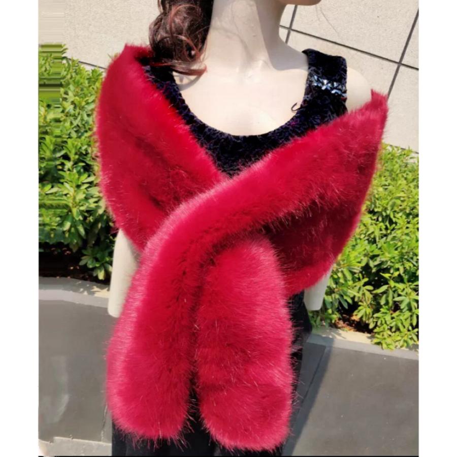 毛皮風ミンクケープ ．ファーショール ファーストール ポンチョ