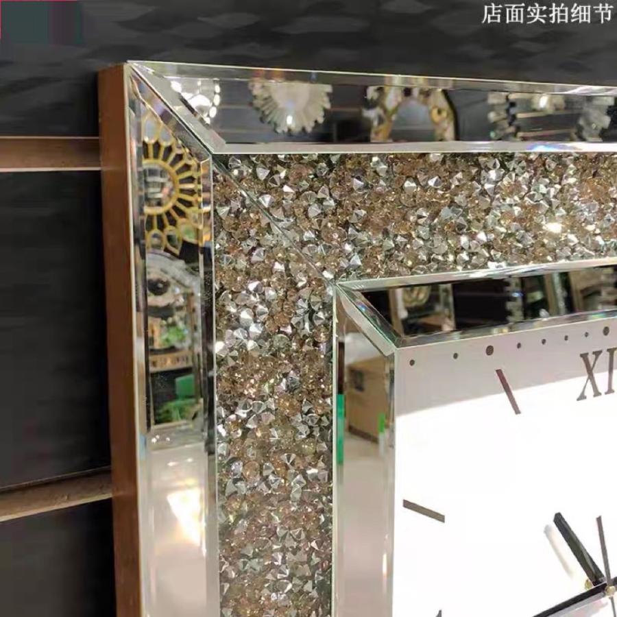 豪華掛け時計．壁掛け時計 インテリア 高級感 キラキラストーン 55cm
