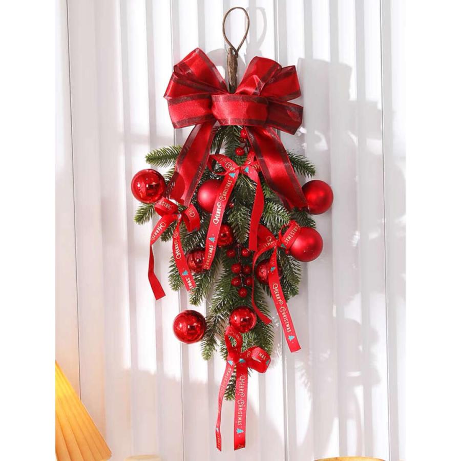 クリスマスリース クリスマススワッグ　 壁飾り 人工造花 デラックスリース クリスマスリース クリスマススワッグ 壁飾り 人工造花 デラックス