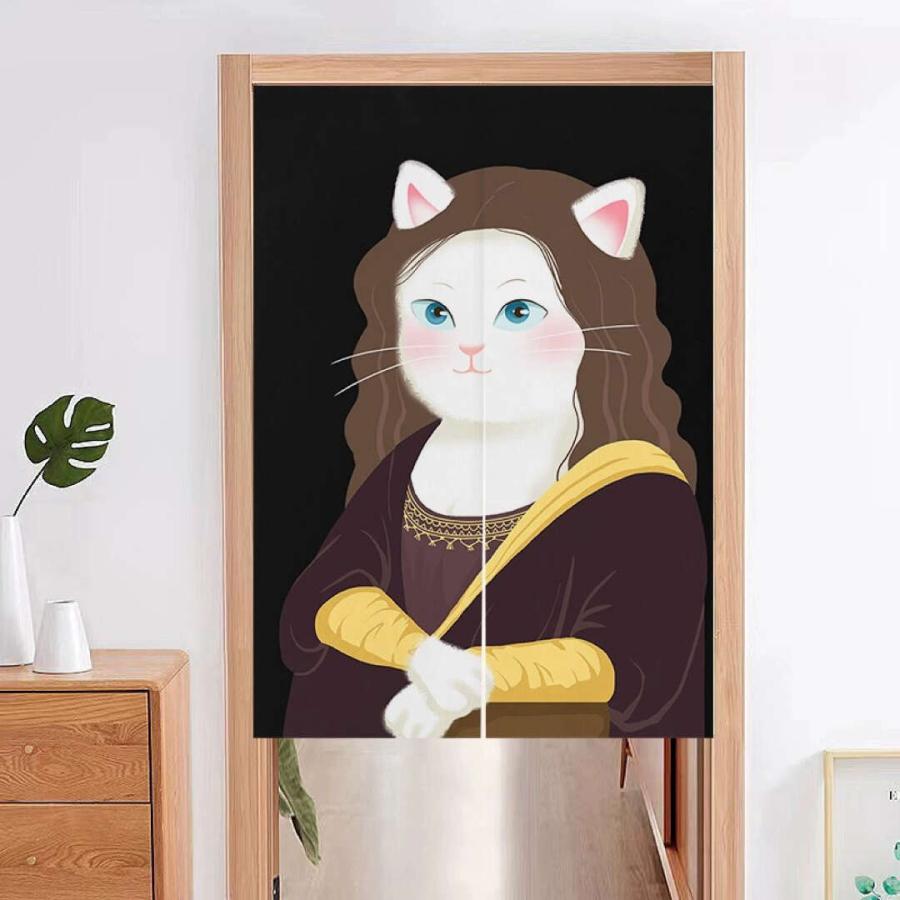 のれん ロング 暖簾 80×160 間仕切り 猫柄 洋風 輸入雑貨 ネコ のれん ロング 暖簾 80×160 間仕切り 猫柄 洋風 輸入雑貨 ネコ : 夢