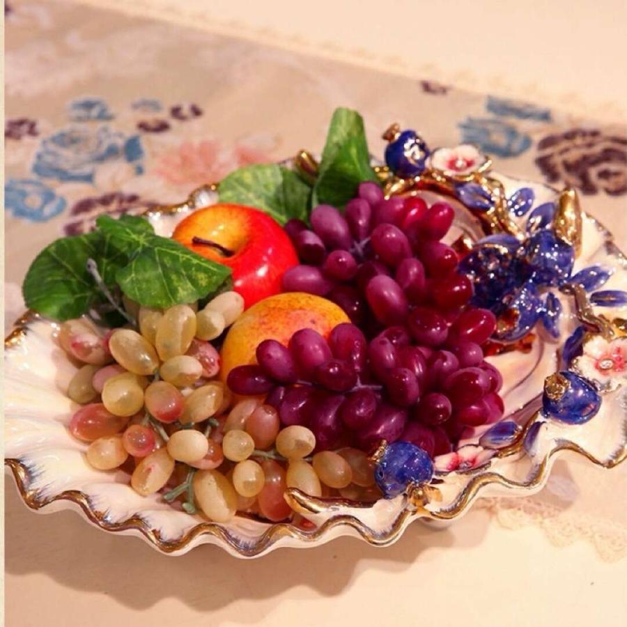 高級果物皿 盛り皿 お菓子皿、フルーツプレート、花柄豪華〜果物カゴ
