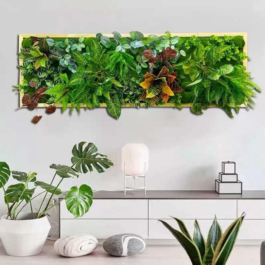 壁飾り 人工観葉植物 壁掛けインテリア ディスプレイ 壁掛けミックスグリーン造花 壁飾り 人工観葉植物 壁掛けインテリア ディスプレイ 壁掛けミックス