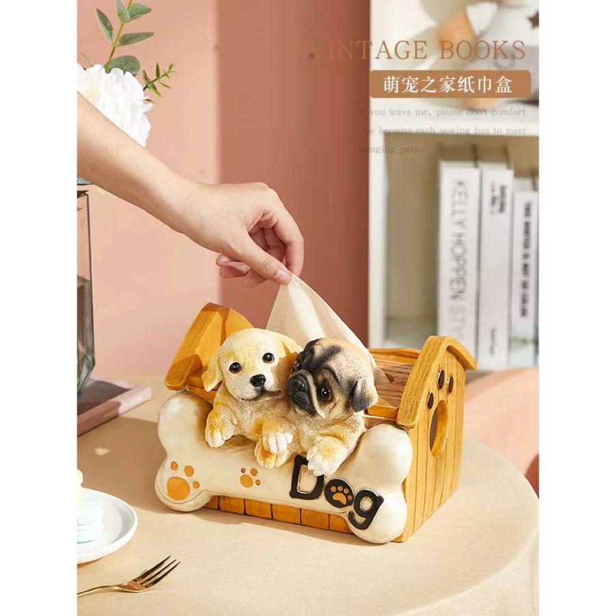 犬の置物  パグ雑貨　pug置物 癒し かわいい 動物 ティッシュケース 犬の置物 パグ雑貨 pug置物 癒し かわいい 動物 ティッシュ