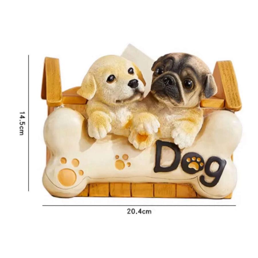 インテリア雑貨 ティッシュケース 犬の置物 pug置物 癒し パグ雑貨