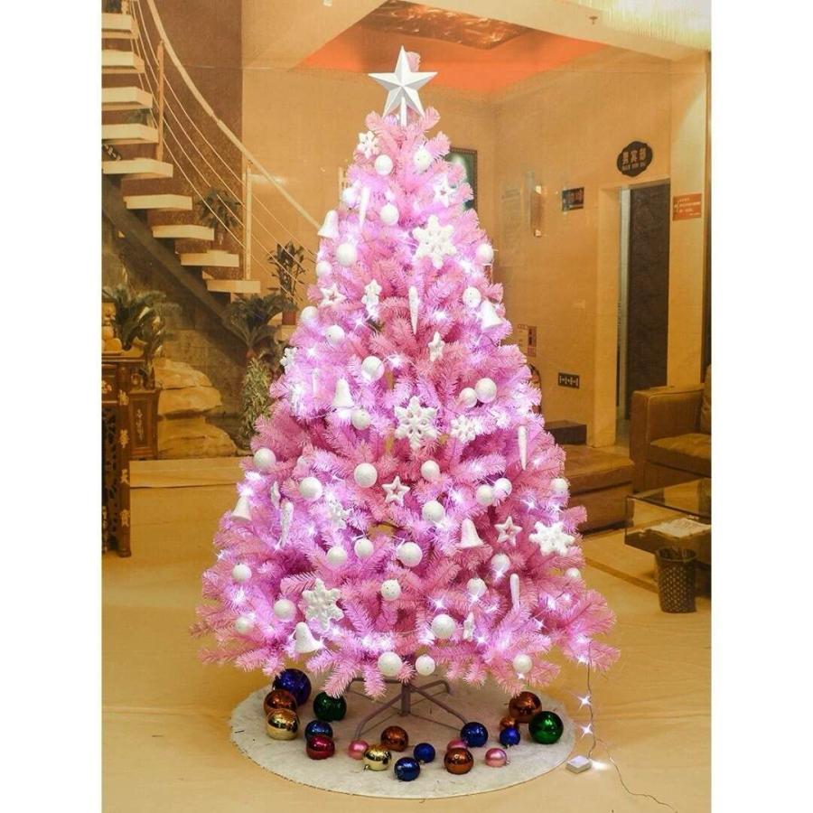 ピンククリスマスツリー 180cm おしゃれ セット クリスマス