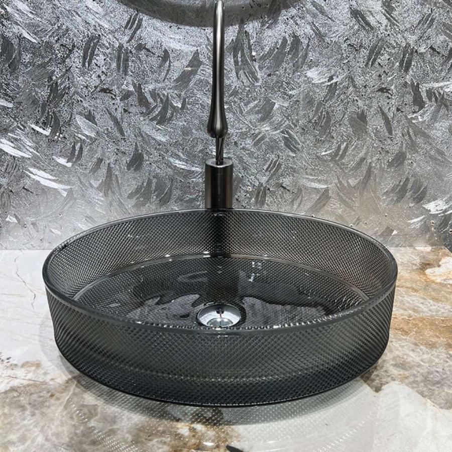 高級洗面台 洗面ボウルセット ガラス手水鉢 洗面器 蛇口 排水金具付き 高級洗面台 洗面ボウルセット ガラス手水鉢 洗面器 蛇口 排水