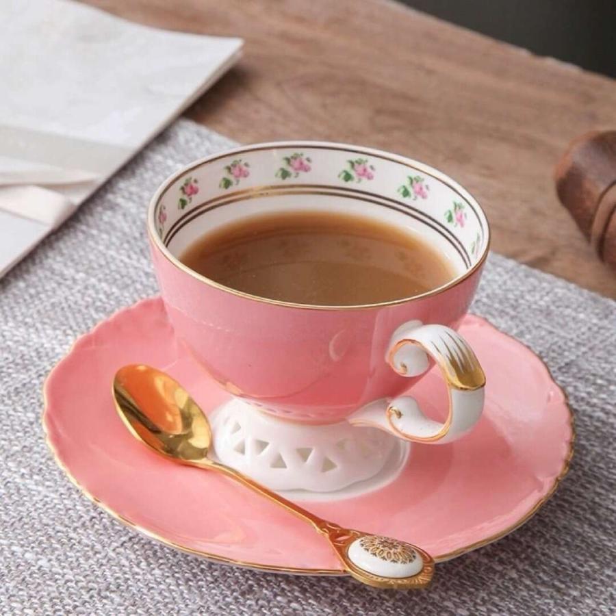 西洋ティー・コーヒーカップセット カップ＆ソーサー4客セット ．陶器