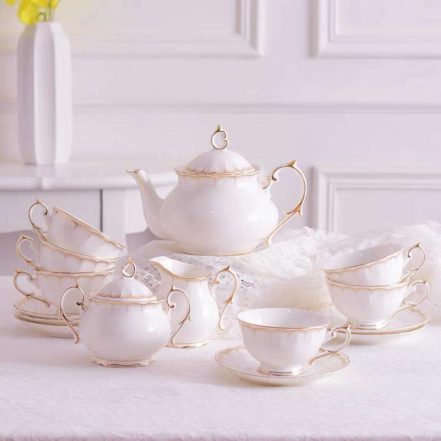 ティー・コーヒーカップセット カップ＆ソーサー6客セット ．陶器
