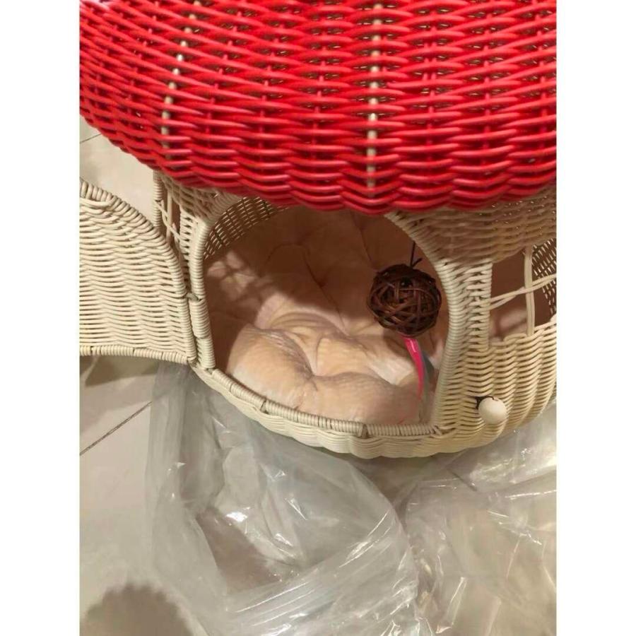 猫ベッドハウス ドーム型マッシュルーム，犬小屋 猫小屋キャット寝床ペットベッド 猫ベッドハウス ドーム型マッシュルーム犬小屋 猫小屋 キャット寝床