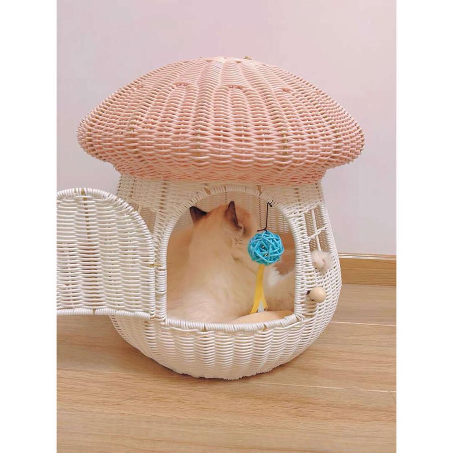 猫ベッドハウス ドーム型マッシュルーム犬小屋 猫小屋 キャット寝床ペットベッド 猫ベッドハウス ドーム型マッシュルーム犬小屋 猫小屋 キャット寝床