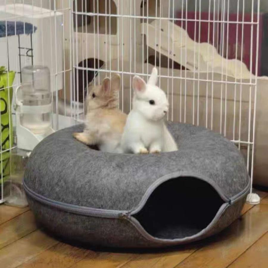 ペットベッド ウサギの洞窟のベッド　ミニベッド ハウス ペット用品　暖かい ペットベッド ウサギの洞窟のベッド ミニベッド ハウス ペット用品