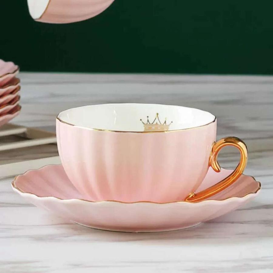 ティー・コーヒーカップセット カップ＆ソーサー6客セット ．陶磁器
