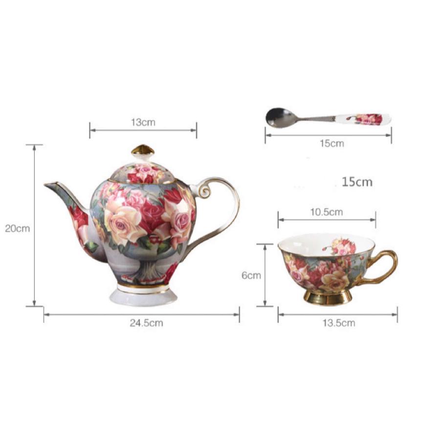高級西洋ティー・コーヒーカップセット カップ6客セット花柄 姫系陶器ティーセット 高級西洋ティー・コーヒーカップセット カップ6客セット花柄 姫系陶器