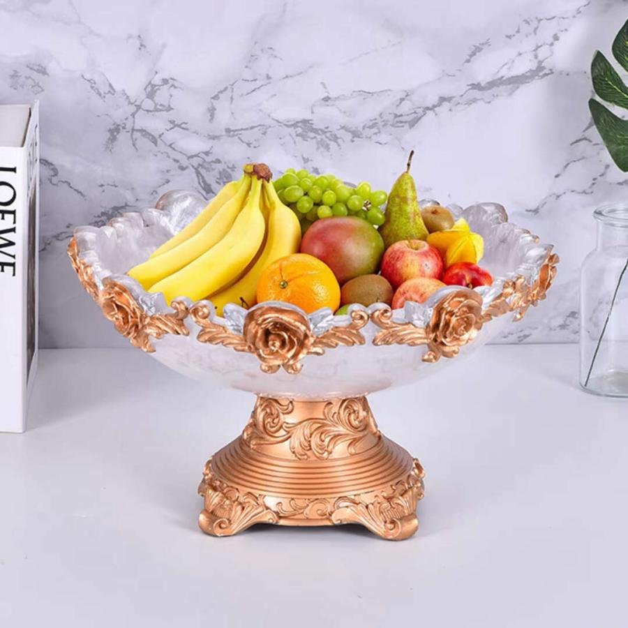 高級感果物皿 盛り皿 お菓子皿、フルーツプレート、花柄豪華〜果物カゴ