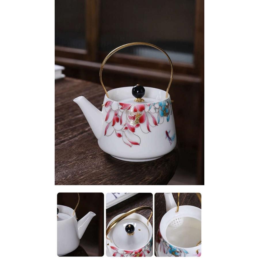 4客茶器揃 湯呑 急須 ポット 茶器セット ティーセット 食器 和風 花柄 4客茶器揃 湯呑 急須 ポット 茶器セット ティーセット 食器 和風 花柄