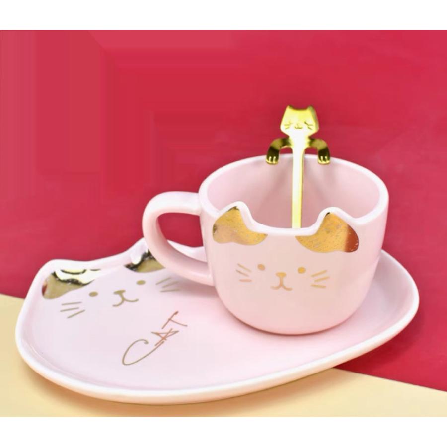 ティー・コーヒーカップセット 猫雑貨 猫グッズ カップ＆ソーサー1客