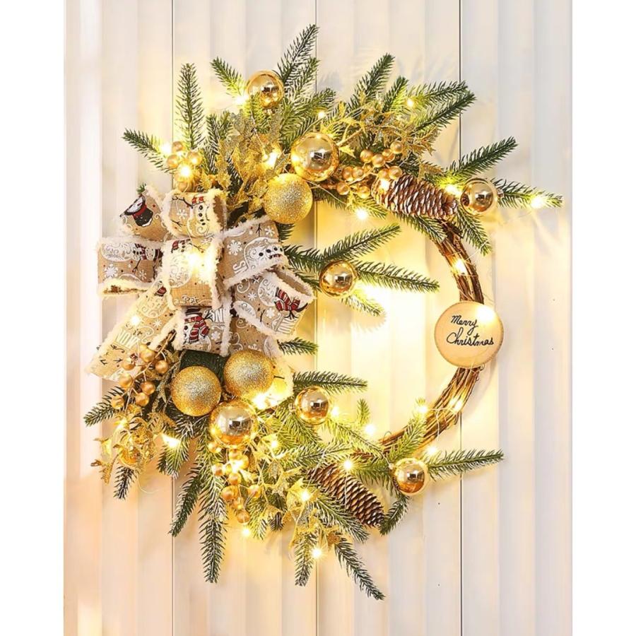 クリスマスリース クリスマス花輪 ドアリース 壁飾り 人工造花 デラックスリース クリスマスリース クリスマス花輪 ドアリース 壁飾り 人工造花