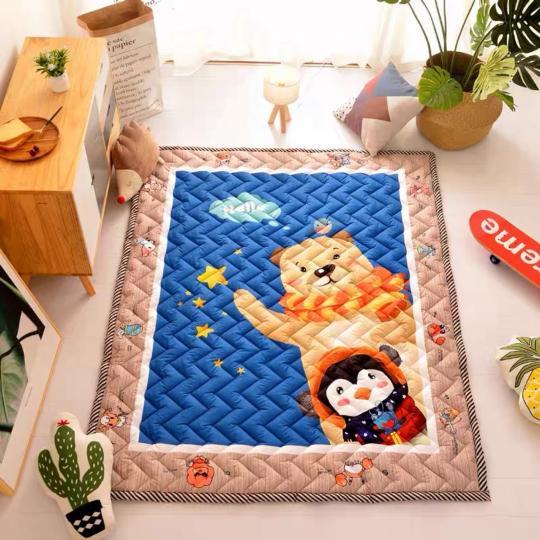 プレイマット ラグマット 子供部屋カーペット お昼寝マット キッズ