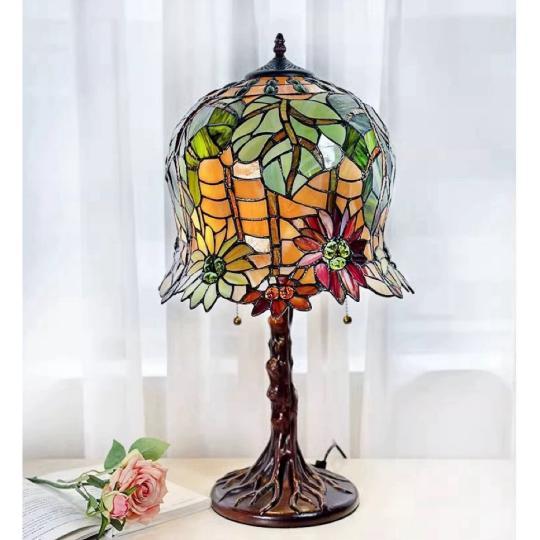 花柄照明スタンドライト テーブルランプ デスクライト 卓上ステンド  