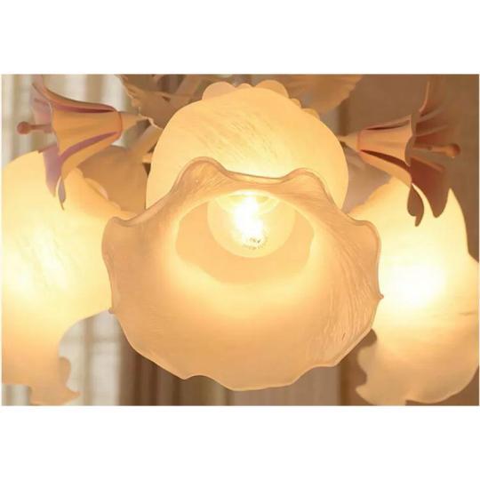 花柄ペンダントライト 洋風照明シャンデリア．北欧デザイン天井照明