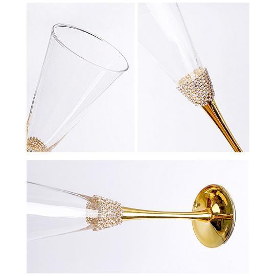 上品ワイングラス ペア☆レア シャンパン グラス キラキラ : 夢