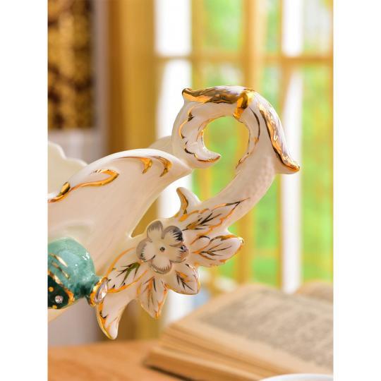 高級果物皿．盛り皿 お菓子皿、フルーツプレート、花柄豪華〜果物カゴ