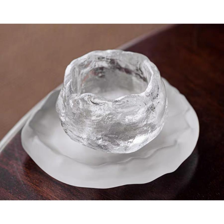 高級ガラス製ティー・コーヒーカップセットカップ＆ソーサー1客 水晶 琉璃カップ 高級ガラス製ティー・コーヒーカップセットカップ＆ソーサー1客 水晶