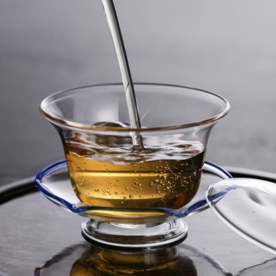 蓋碗 茶杯セット 耐熱ガラス製の中国茶器 1客 : 夢ハウス 4号店 - 通販