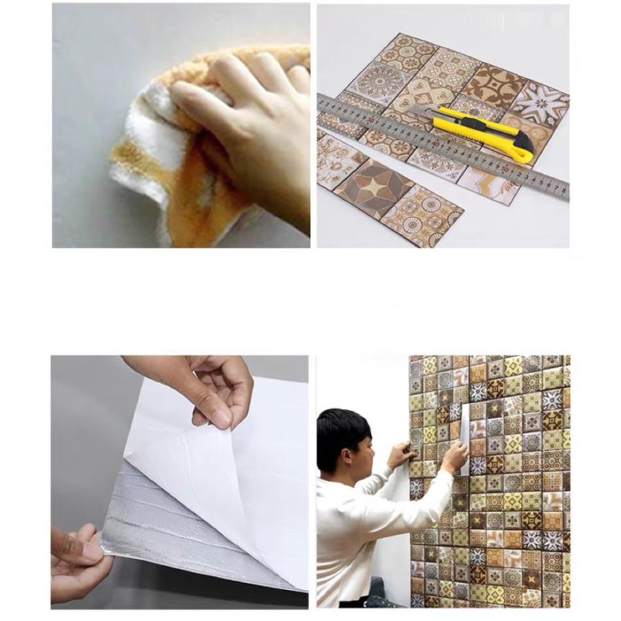 3D壁紙 リメイクシート 剥がせる DIY リフォーム 防水 立体シール 3D壁紙 リメイクシート 剥がせる DIY リフォーム 防水 立体シール : 夢