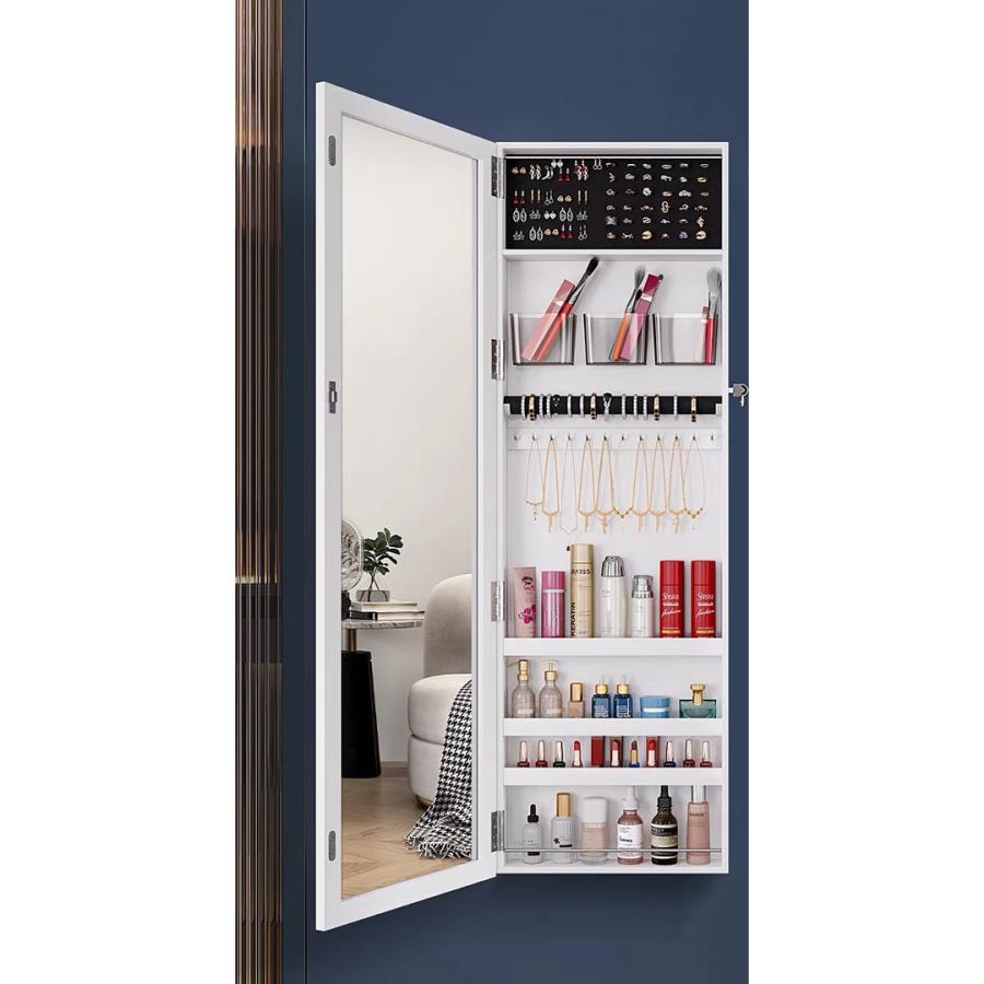 ニトリ 収納コレクションケース sofia ホワイト 収納棚 スタンドミラー