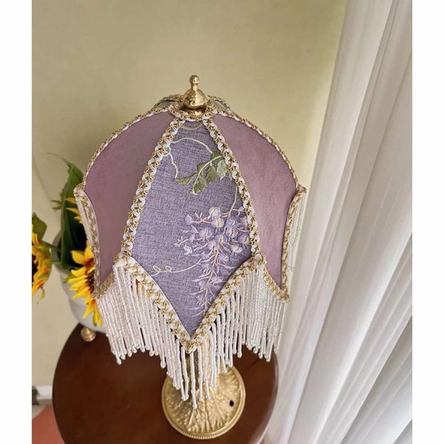 高級照明スタンドライト テーブルランプ デスクライト姫系雑貨 花柄刺繍ステンド 高級照明スタンドライト テーブルランプ デスクライト姫系雑貨 花柄