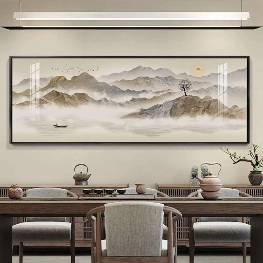 玄関に飾る 山の絵 絵画 花 壁掛け 絵 インテリア自然 風景画モダン