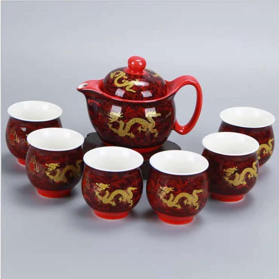 6客茶器揃 湯呑 急須ポット ．茶器セット ティーセット 龍たつ りゅう コップ 6客茶器揃 湯呑 急須ポット ．茶器セット ティーセット 龍たつ りゅう