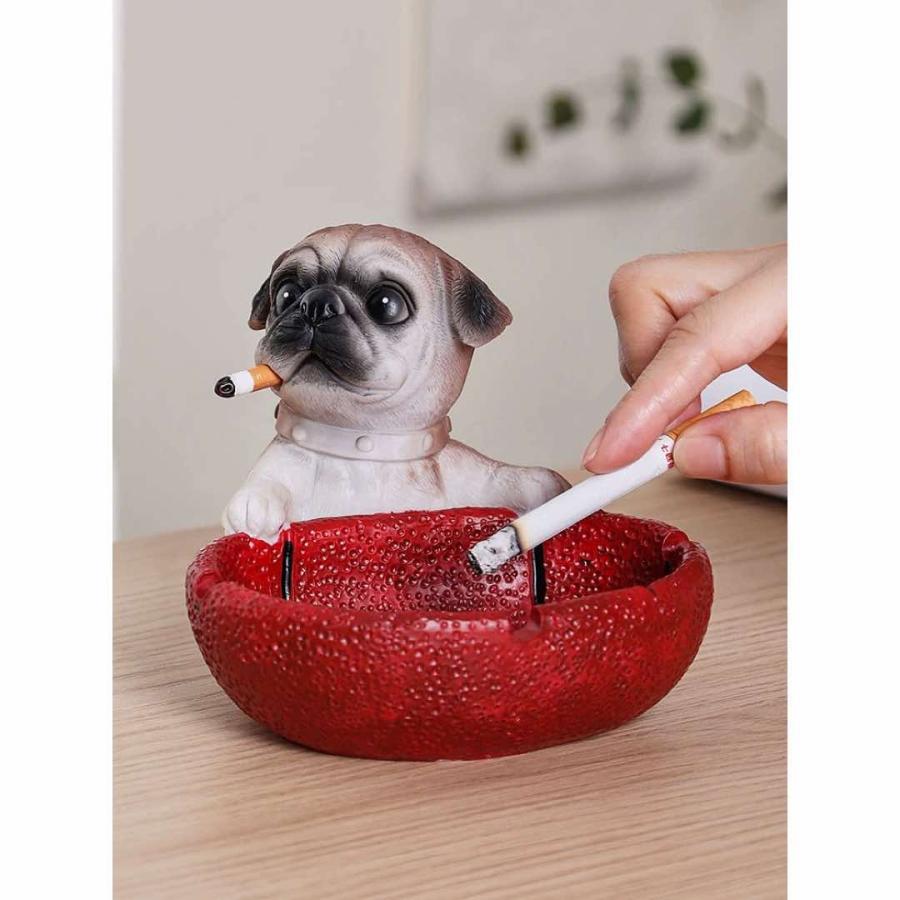 犬型 灰皿 イヌ 卓上収納　小物入れ パグ雑貨 キーケース　置物 PUG 犬型 灰皿 イヌ 卓上収納 小物入れ パグ雑貨 キーケース 置物 PUG : 夢