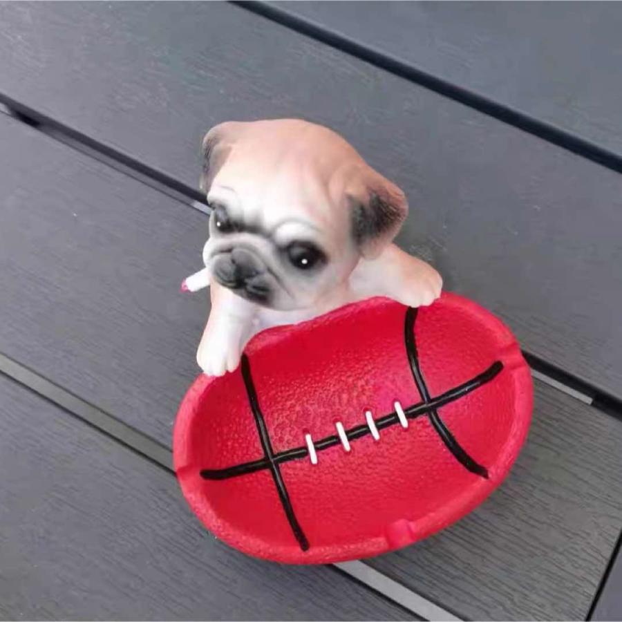 犬型 灰皿 イヌ 卓上収納 小物入れ パグ雑貨 キーケース 置物 PUG : 夢