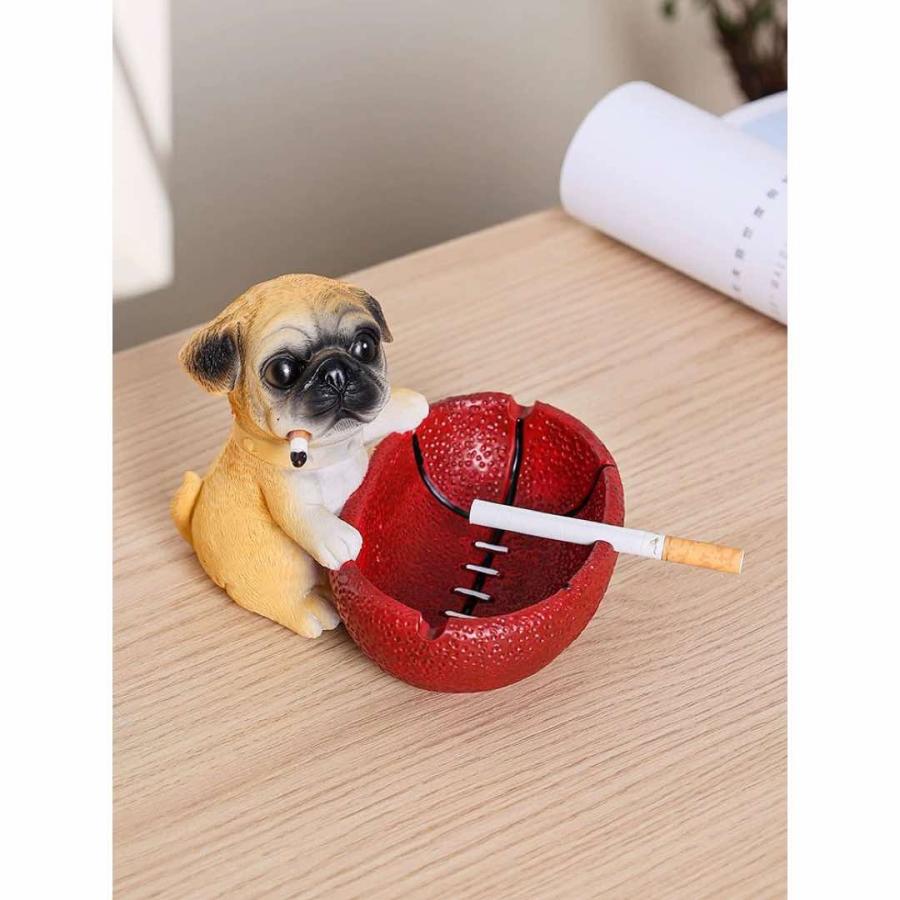 犬型 灰皿 イヌ 卓上収納 小物入れ パグ雑貨 キーケース 置物 PUG : 夢