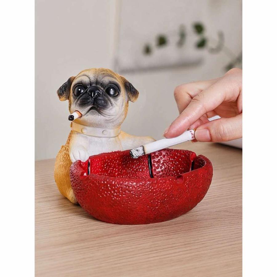 犬型 灰皿 イヌ 卓上収納 小物入れ パグ雑貨 キーケース 置物 PUG : 夢