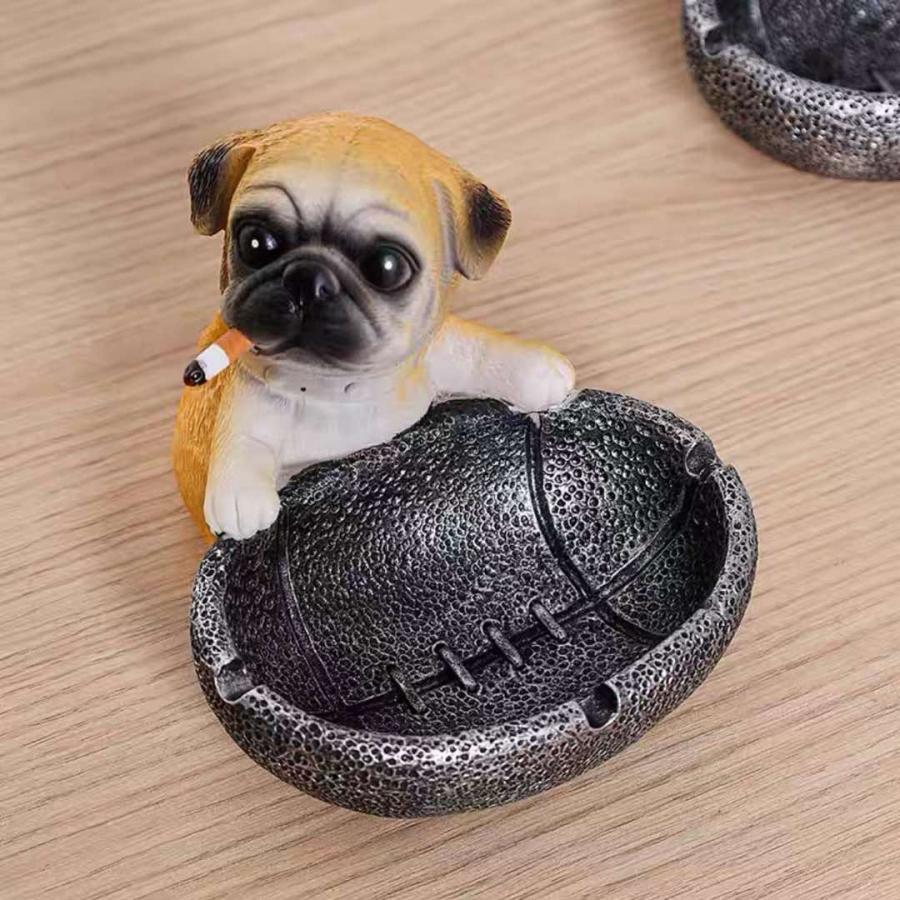 犬型 灰皿 イヌ 卓上収納 小物入れ パグ雑貨 キーケース 置物 PUG : 夢