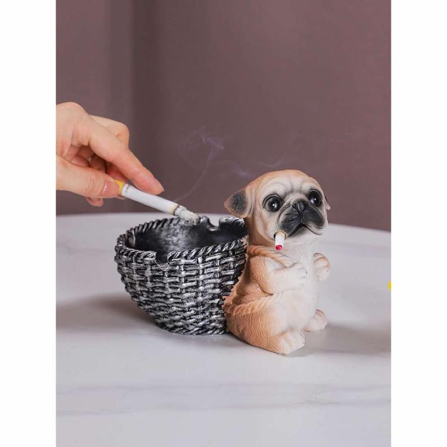 犬型 灰皿 イヌ 卓上収納 小物入れ パグ雑貨 キーケース 置物 PUG : 夢