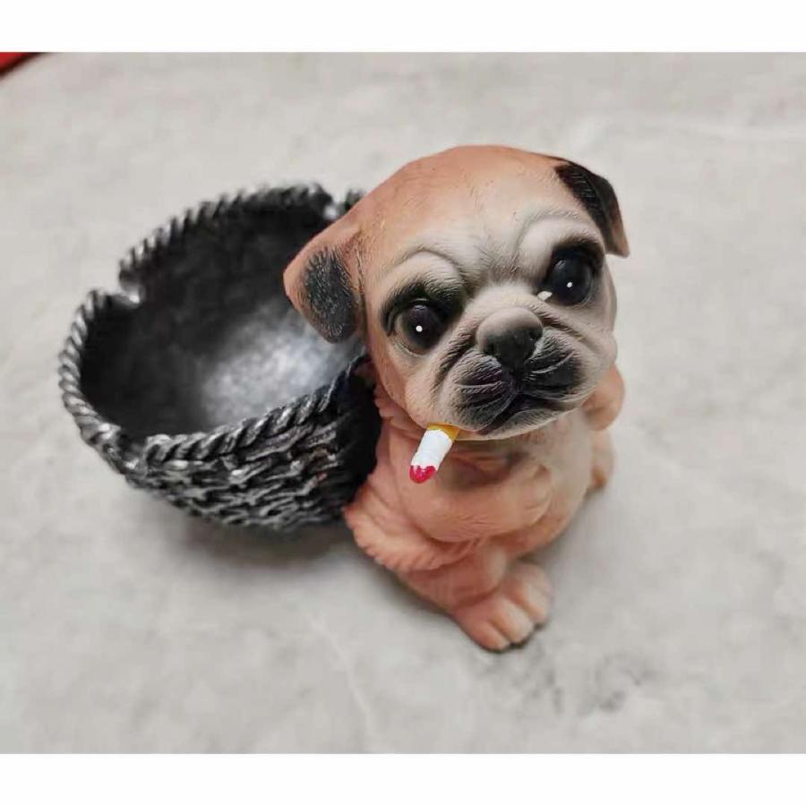 犬型 灰皿 イヌ 卓上収納 小物入れ パグ雑貨 キーケース 置物 PUG : 夢