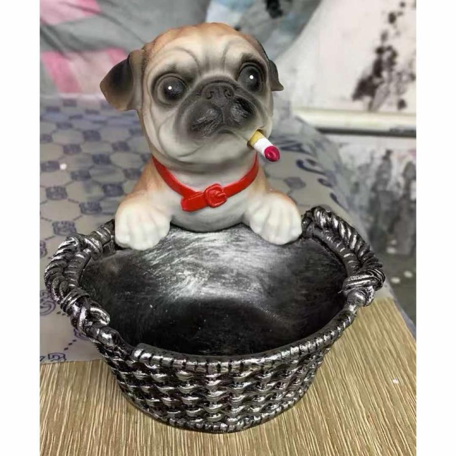 犬型 灰皿 イヌ 卓上収納 小物入れ パグ雑貨 キーケース 置物 PUG : 夢