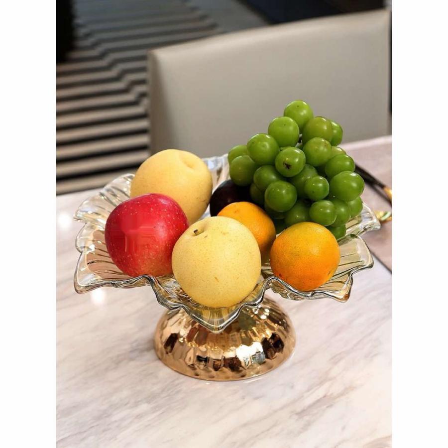 高級果物皿　ガラス盛り皿 お菓子皿、フルーツプレート 豪華 果物カゴ お菓子鉢 高級果物皿 盛り皿 お菓子皿 フルーツプレート 〜果物カゴ お菓子鉢