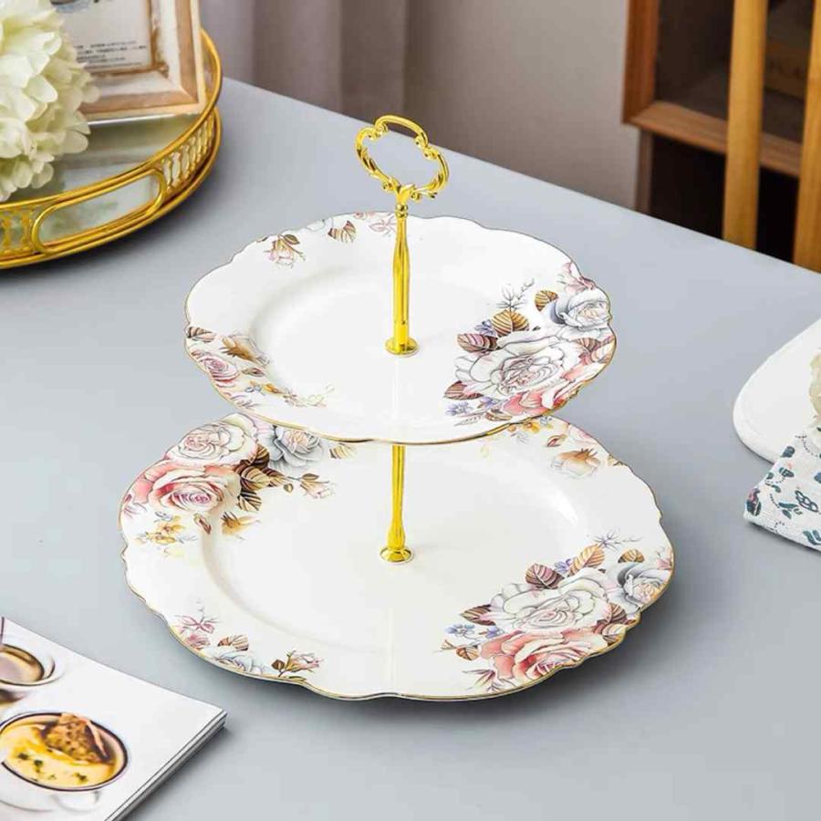 ケーキスタンド プレート2段セット アフタヌーンティー フルーツ  