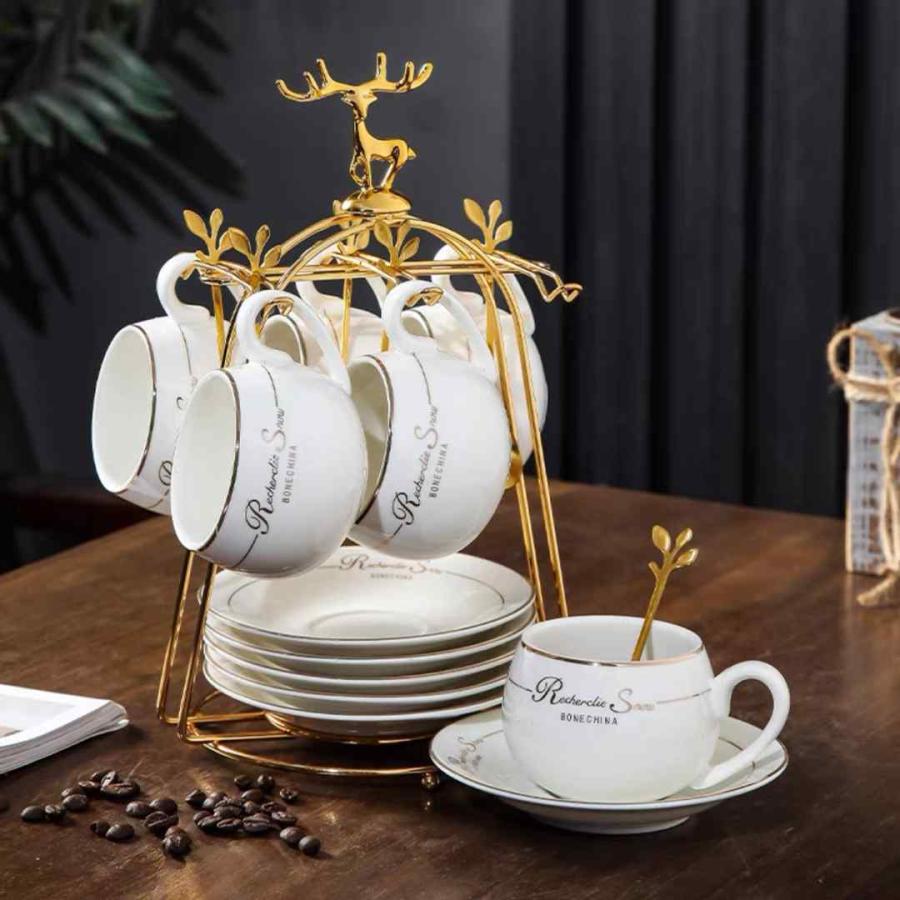 ティー・コーヒーカップセット ☆カップ＆ソーサー6客セット