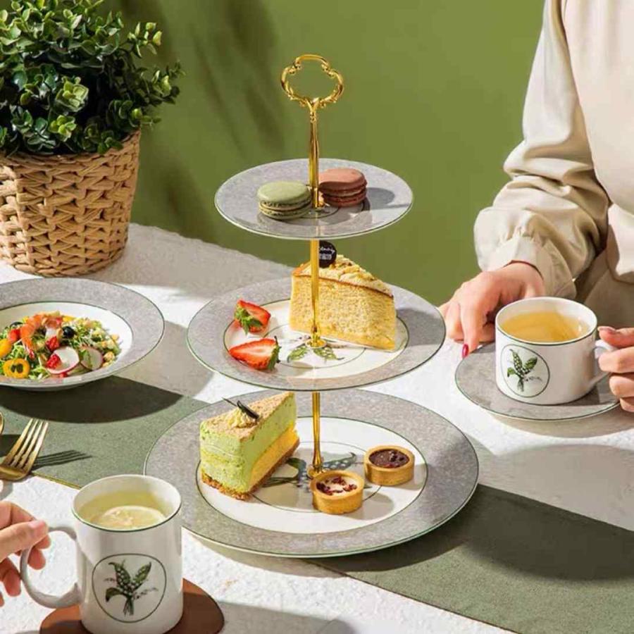 ケーキ スタンド プレート、3段セット アフタヌーンティー フルーツ