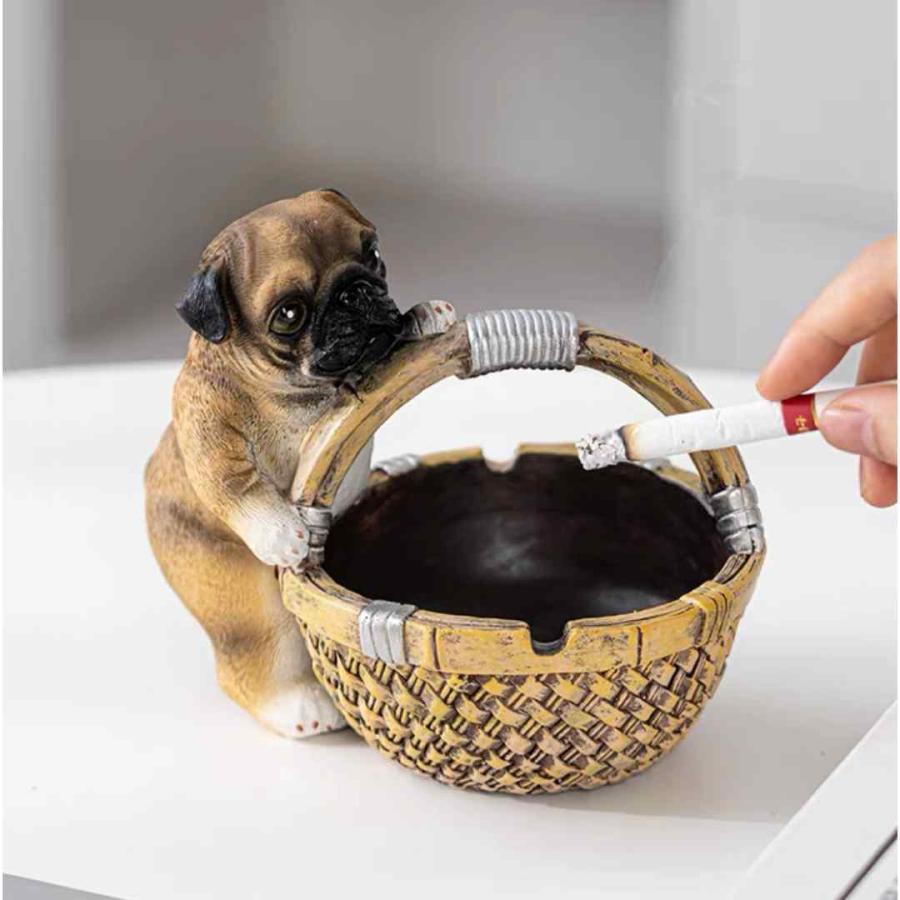 パグ 置物 小物入れドッグ 犬 収納ボックス 卓上収納 雑貨収納 かご