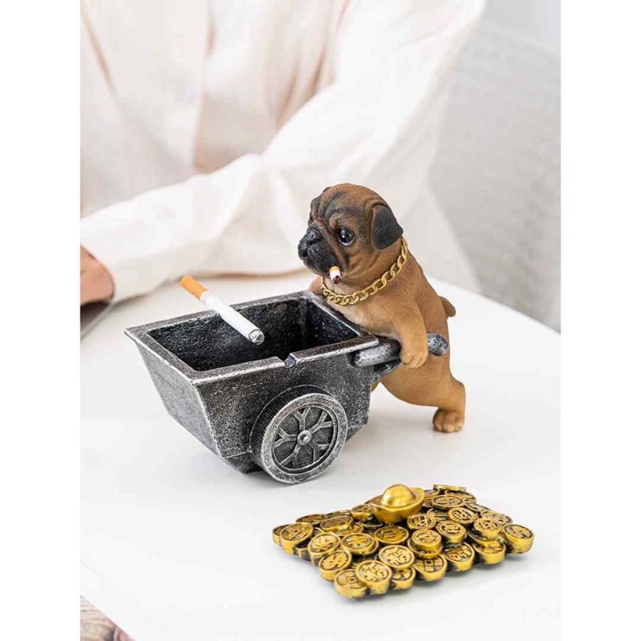 犬型 灰皿 イヌ 卓上収納 小物入れ パグ雑貨 キーケース 置物 PUG : 夢