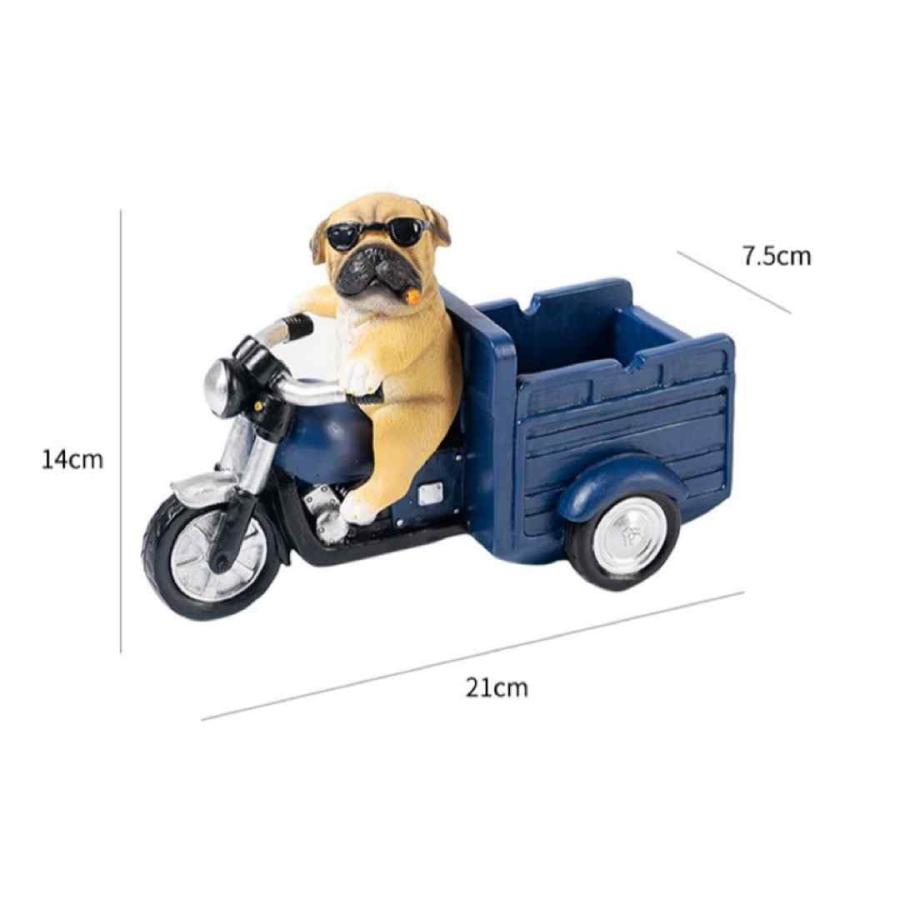 犬型 灰皿 イヌ 卓上収納 小物入れ パグ雑貨 キーケース 置物 PUG : 夢