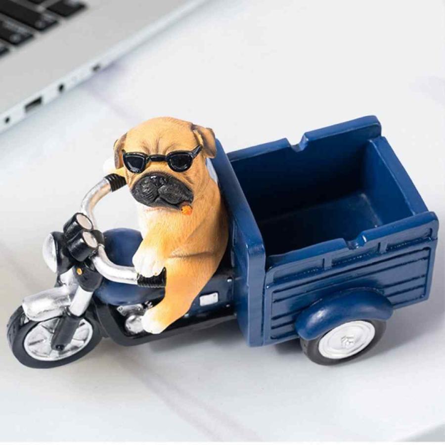 犬型 灰皿 イヌ 卓上収納 小物入れ パグ雑貨 キーケース 置物 PUG : 夢