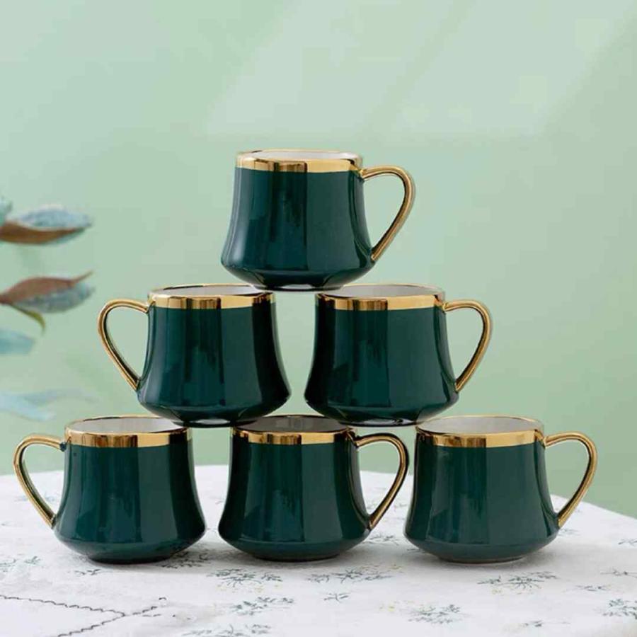 ティー・コーヒーカップセット カップ＆ソーサー6客セット 陶磁器ティーセット ティー・コーヒーカップセット カップ＆ソーサー6客セット ．陶磁器